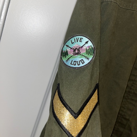 Olive green patchwork jacket - Picture 4 of 4